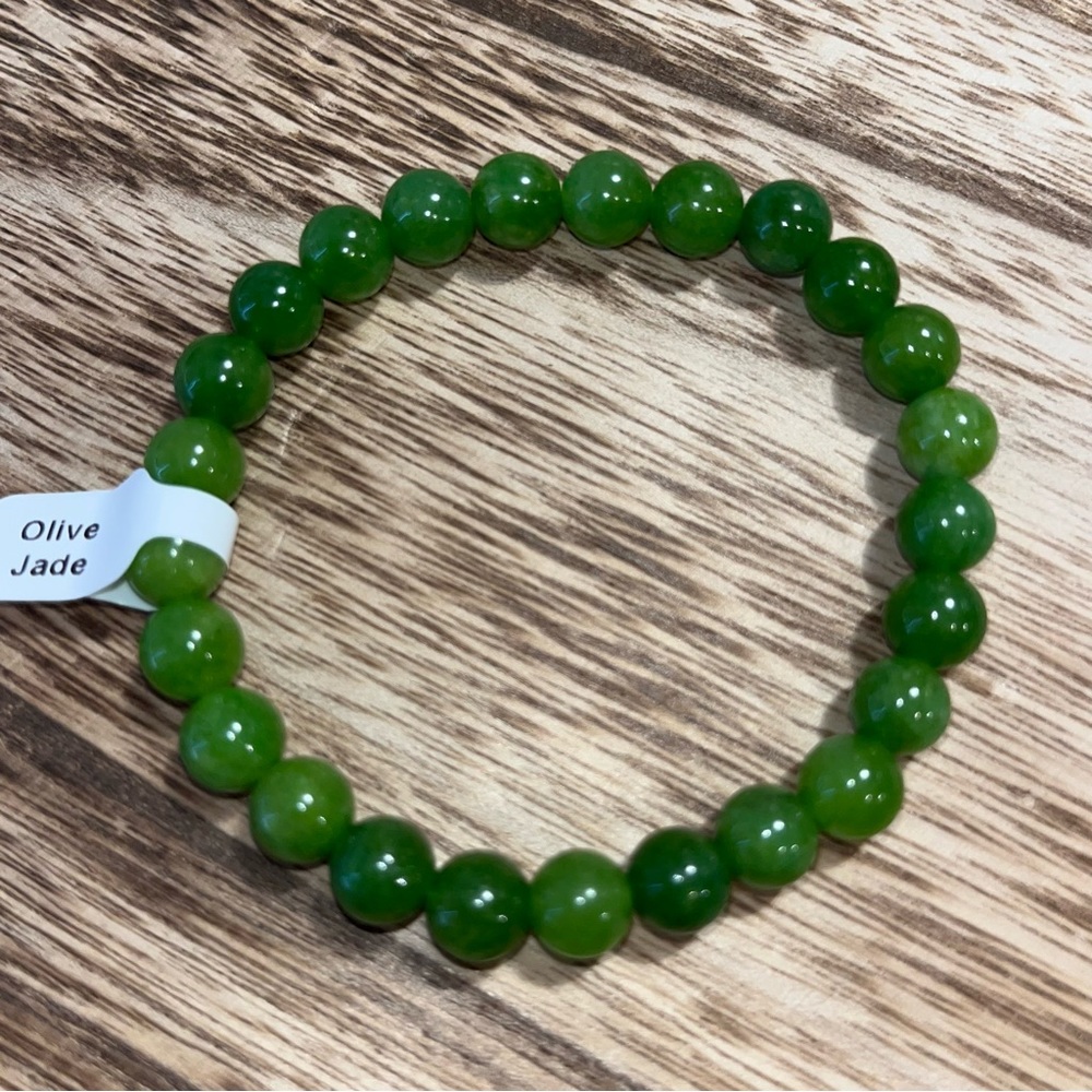 Olive Jade Crystal Healing Bracelets